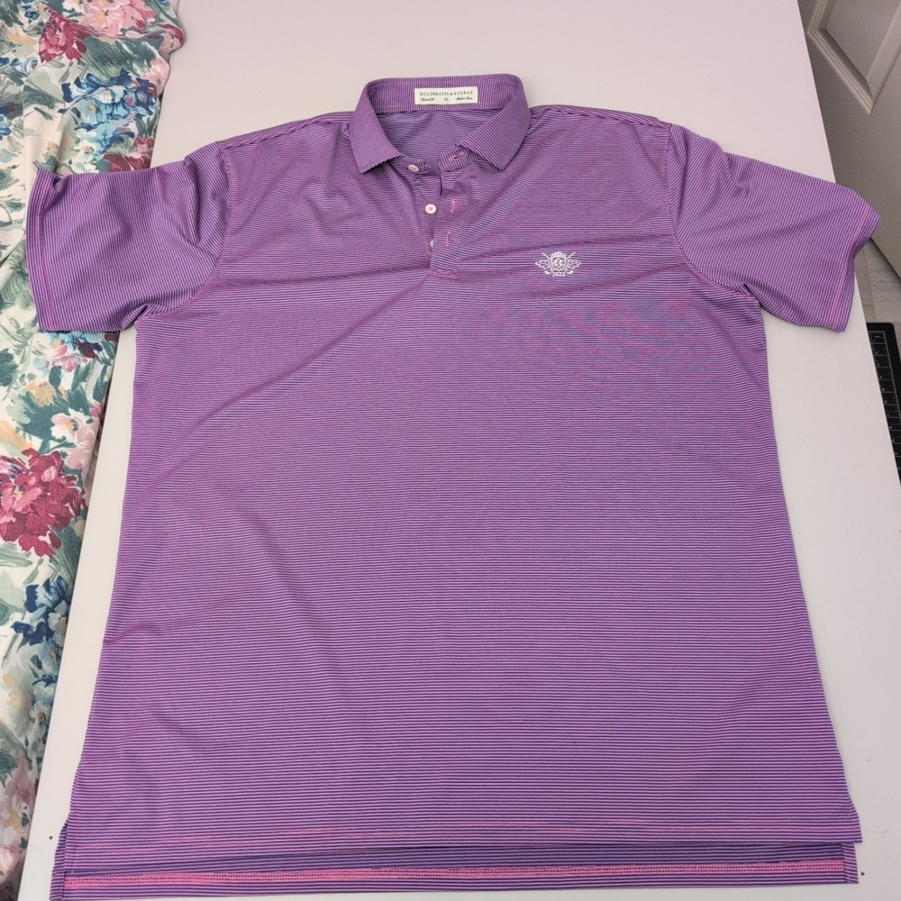 Holderness & Bourne Men's Purple Polo Shirt Lavender XL